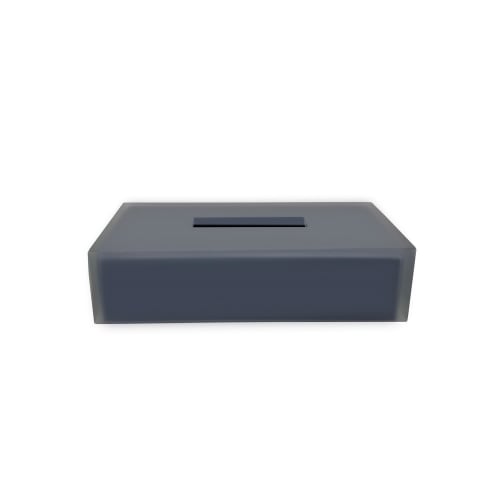 Essentials Collection Flat Tissue Box Cover, Smoke